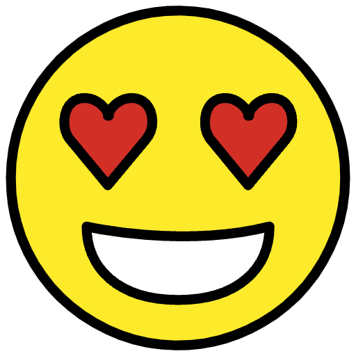 Smiling Face With Heart Eyes Emoji from OpenMoji Set