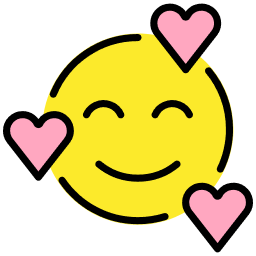 Smiling Face With Hearts Emoji from OpenMoji Emoji Set
