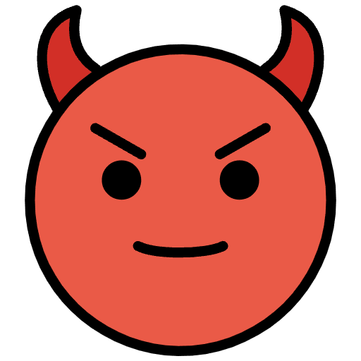 Smiling Face With Horns Emoji from OpenMoji Set