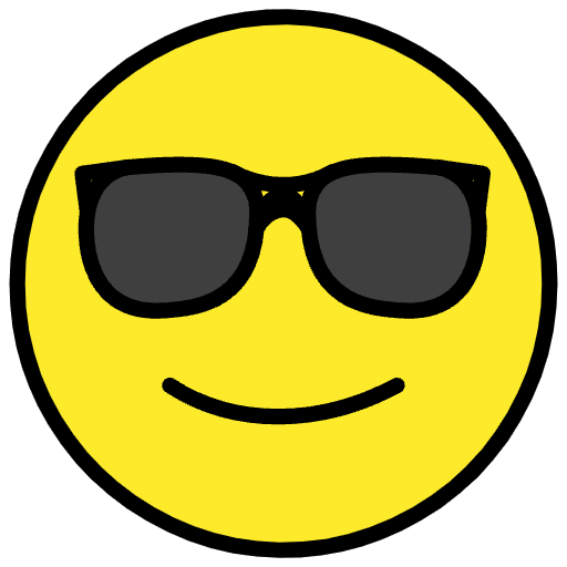 Smiling Face With Sunglasses Emoji from OpenMoji Set