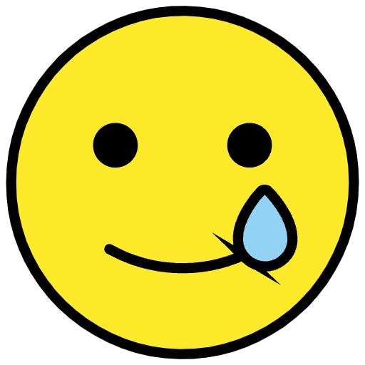 Smiling Face With Tear Emoji from OpenMoji Set