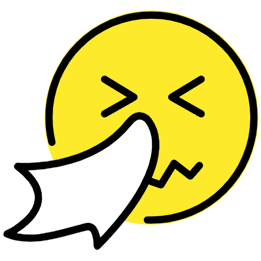 Sneezing Face Emoji from OpenMoji Emoji Set