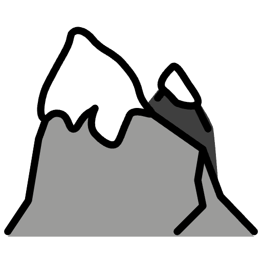Snow Capped Mountain Element from OpenMoji Emoji Set