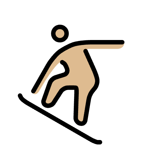 Snowboarder Medium Light Skin Tone Emoji from OpenMoji Emoji Set