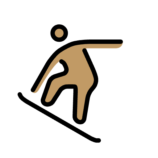 Snowboarder Medium Skin Tone Emoji from OpenMoji Emoji Set