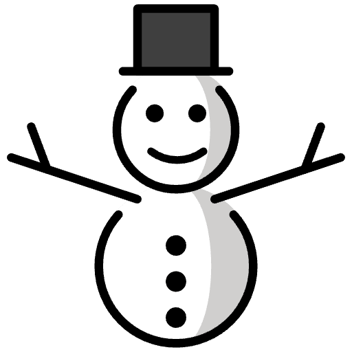 Snowman Without Snow Emoji from OpenMoji Emoji Set