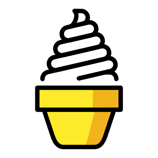 Soft Ice Cream Emoji from OpenMoji Emoji Set