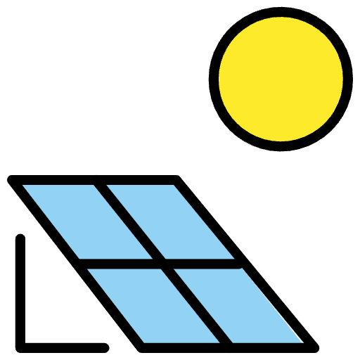Solar Energy Emoji from OpenMoji Emoji Set