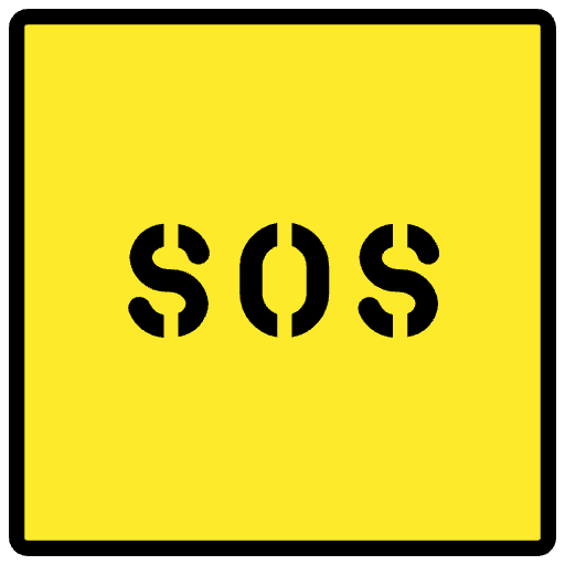 Sos Stencil Emoji from OpenMoji Emoji Set