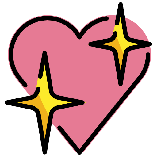 Sparkling Heart Emoji from OpenMoji Emoji Set