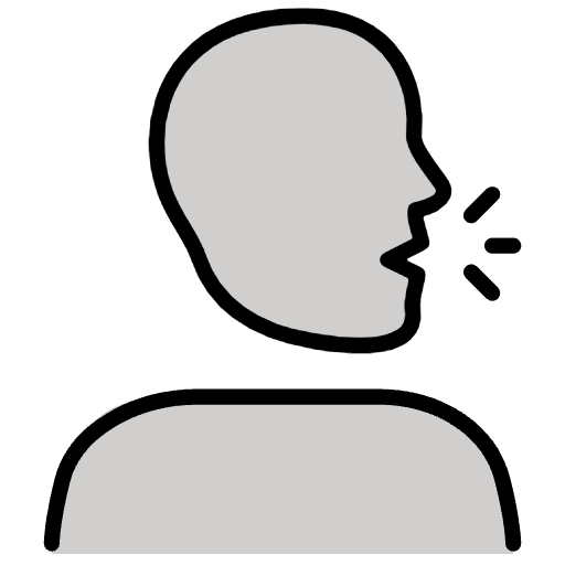 Speaking Head Element from OpenMoji Emoji Set