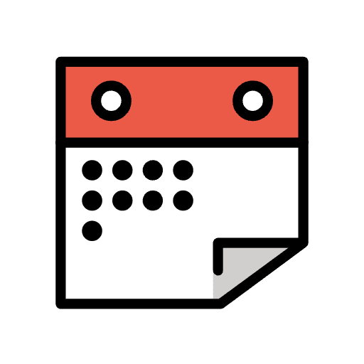 Spiral Calendar Emoji from OpenMoji Emoji Set