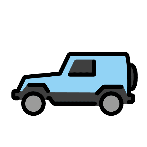 Sport Utility Vehicle Emoji from OpenMoji Emoji Set