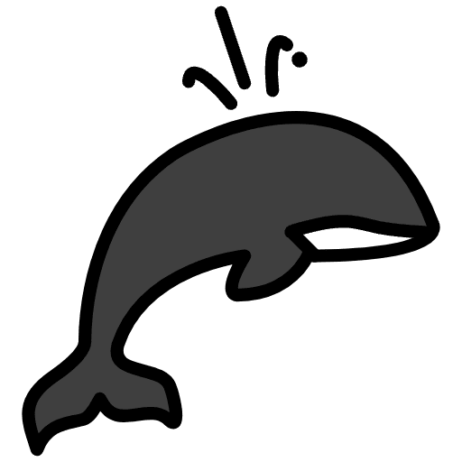 Spouting Orca Element from OpenMoji Emoji Set