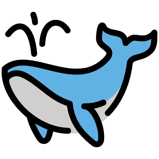 Spouting Whale Element from OpenMoji Emoji Set