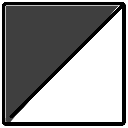 Square With Upper Left Diagonal Black Emoji from OpenMoji Emoji Set