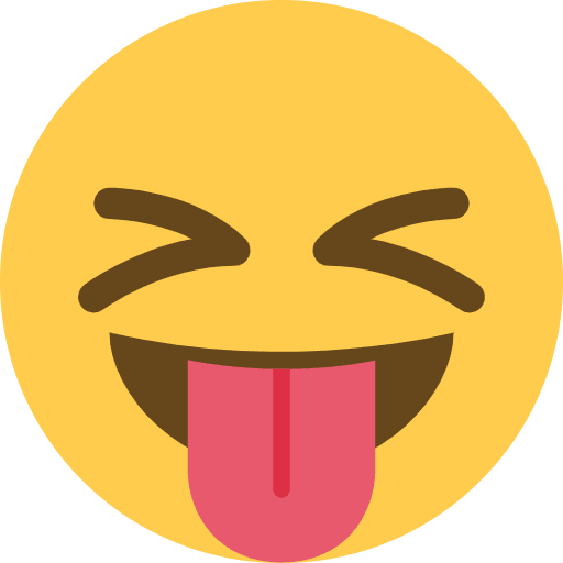 Squinting Face With Tongue Emoji from Twemoji Emoji Set