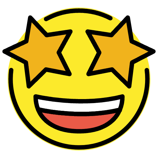 Star Struck Emoji from OpenMoji Set