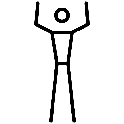 Stick Figure With Arms Raised Emoji from OpenMoji Set
