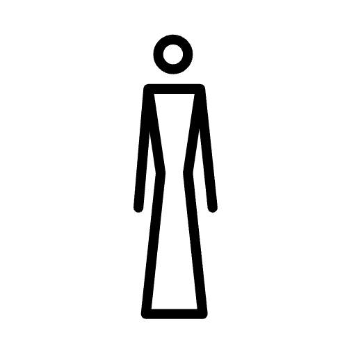 Stick Figure With Dress Emoji from OpenMoji Set