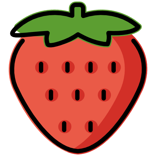 Strawberry Emoji from OpenMoji Emoji Set