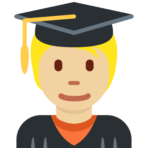Student Medium Light Skin Tone Emoji from Twemoji Emoji Set