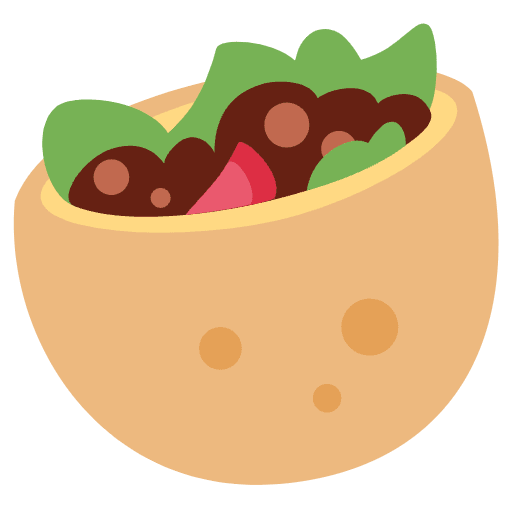 Stuffed Flatbread Emoji from Twemoji Emoji Set