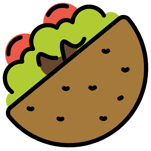 Stuffed Flatbread Emoji from OpenMoji Emoji Set