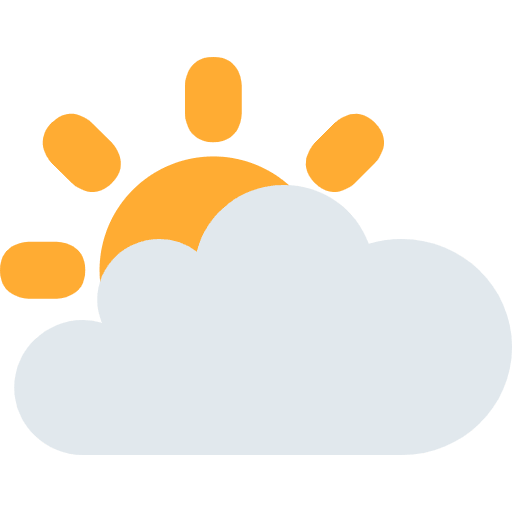 Sun Behind Large Cloud Emoji from Twemoji Emoji Set