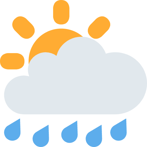 Sun Behind Rain Cloud Emoji from Twemoji Emoji Set