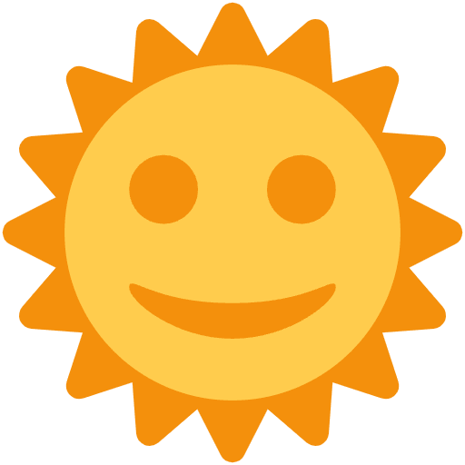 Sun With Face Emoji from Twemoji Set