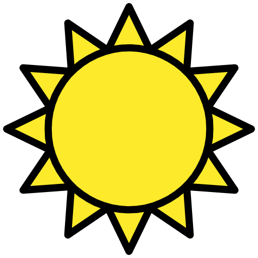 Sun Emoji from OpenMoji Emoji Set