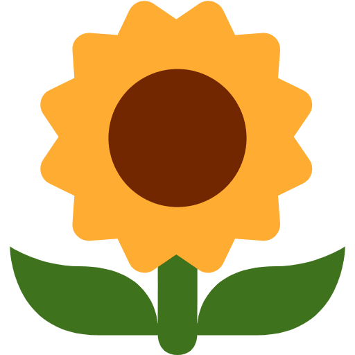 Sunflower Emoji from Twemoji Emoji Set
