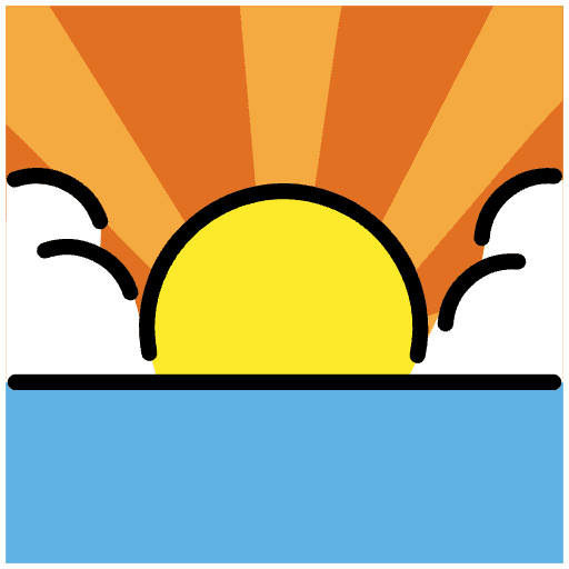 Sunrise Emoji from OpenMoji Emoji Set