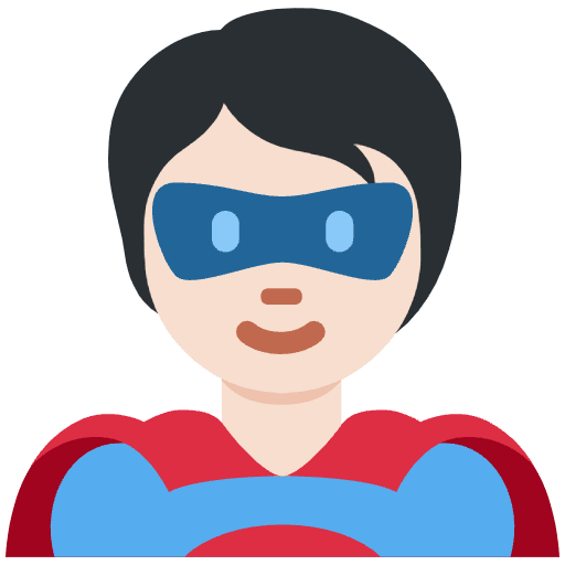 Superhero Light Skin Tone Emoji from Twemoji Set