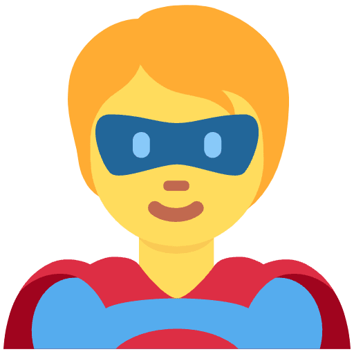Superhero Emoji from Twemoji Set