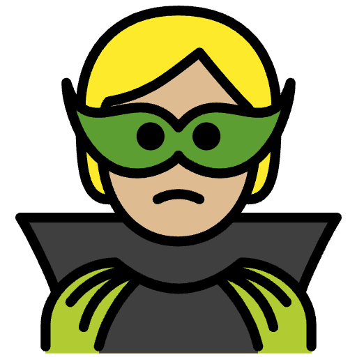 Supervillain Medium Light Skin Tone Element from OpenMoji Emoji Set
