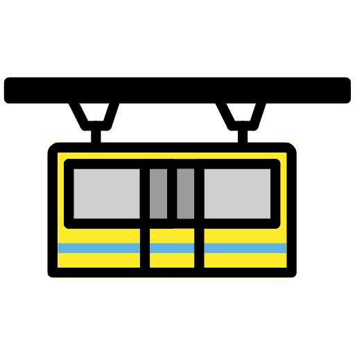 Suspension Railway Emoji from OpenMoji Emoji Set