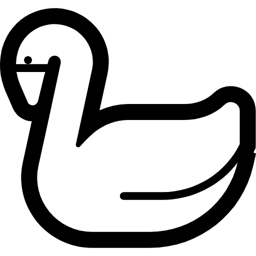 Swan High Contrast Element from Fluent Emoji High Contrast Set