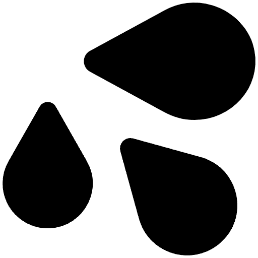 Sweat Droplets High Contrast Emoji from Fluent Emoji High Contrast Set