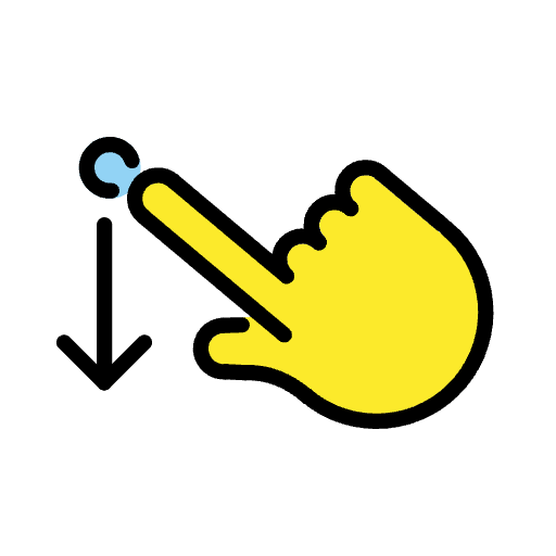 Swipe Down Emoji from OpenMoji Emoji Set
