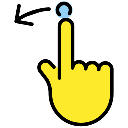 Swipe Left Emoji from OpenMoji Emoji Set