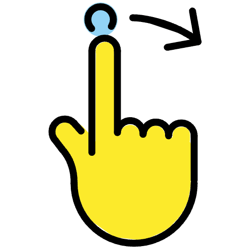 Swipe Right Element from OpenMoji Emoji Set