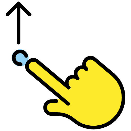 Swipe Up Emoji from OpenMoji Set