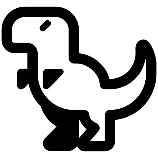 T Rex High Contrast Element from Fluent Emoji High Contrast Set
