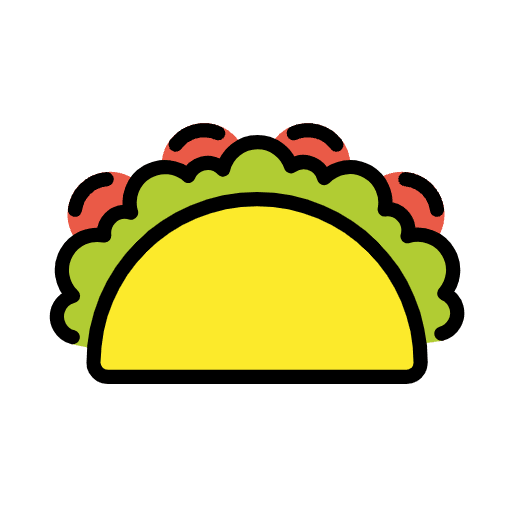 Taco Emoji from OpenMoji Emoji Set
