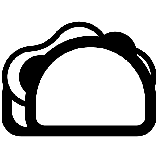 Taco High Contrast Element from Fluent Emoji High Contrast Set