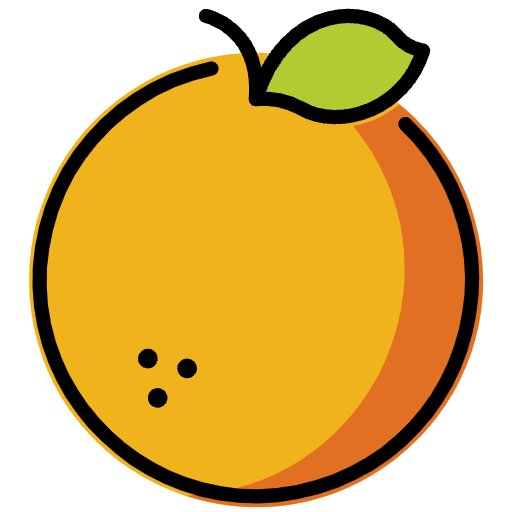 Tangerine Emoji from OpenMoji Set