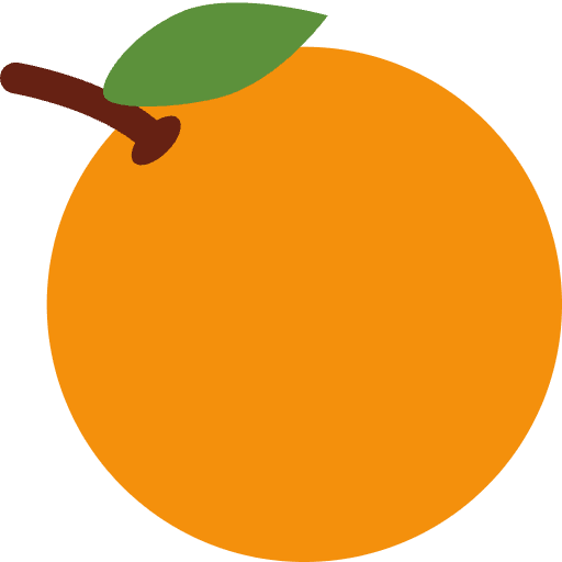 Tangerine Emoji from Twemoji Set