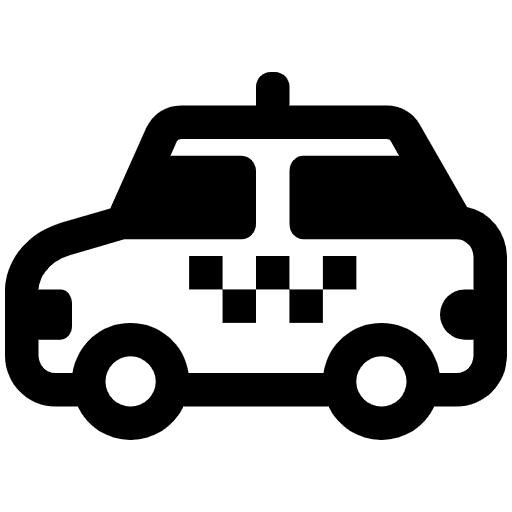 Taxi High Contrast Element from Fluent Emoji High Contrast Set